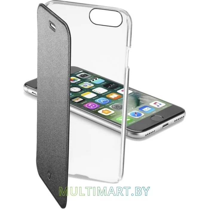 Чехол Cellular Line Clear Book для Apple iPhone 7/8 (черный)